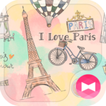 Cute Wallpaper I Love Paris Theme icon