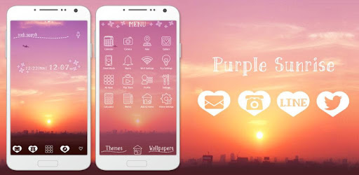 Sky Wallpaper Purple Sunrise pc screenshot