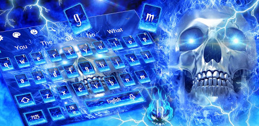 Blue Flaming Skull Keyboard Theme pc screenshot Blue Flaming Skull Keyboard Theme pc screenshot