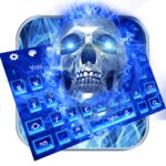 Blue Flaming Skull Keyboard Theme icon