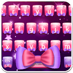 Cute Pink Purple Bow Keyboard Theme for pc icon Cute Pink Purple Bow Keyboard Theme for pc icon