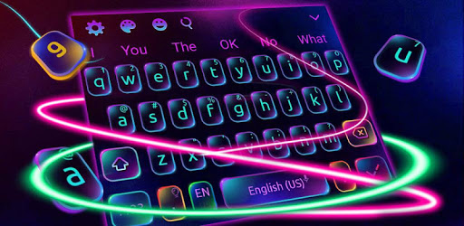 Fluorescent Neon Keyboard Theme pc screenshot