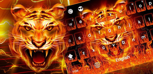 Fire Tiger Keyboard Theme pc screenshot Fire Tiger Keyboard Theme pc screenshot