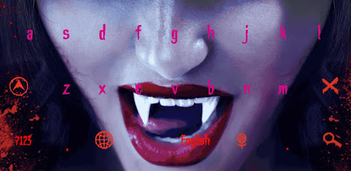 Cool red vampire girl keyboard pc screenshot Cool red vampire girl keyboard pc screenshot