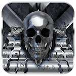 Hell Skull Silver Metal Cool Keyboard icon