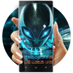 Neon glow Alien space keyboard for pc icon Neon glow Alien space keyboard for pc icon