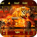 Roar fire tiger car keyboard theme icon