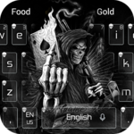 Dark Flame Devil skull gun Theme Keyboard icon