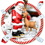 Merry Christmas theme keyboard with Santa Claus icon