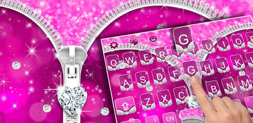 Pink Sparkle Zipper Keyboard Theme pc screenshot Pink Sparkle Zipper Keyboard Theme pc screenshot