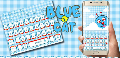 Cute Blue Cartoon Cat Keyboard Theme pc screenshot Cute Blue Cartoon Cat Keyboard Theme pc screenshot