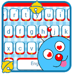 Cute Blue Cartoon Cat Keyboard Theme icon