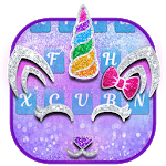 Silver Unicorn Cat Keyboard Theme icon