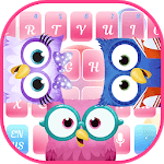 Pink owl keyboard icon
