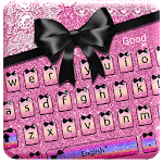 Girly Pink ribbon Keyboard theme icon