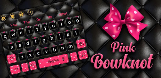 Beautiful Pink Bowknot Keyboard Theme pc screenshot