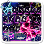 Neon shining Butterfly Keyboard Theme for pc icon