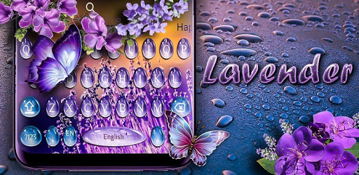 Lavender Water Drop Keyboard Theme pc screenshot Lavender Water Drop Keyboard Theme pc screenshot