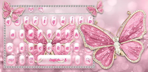Luxurious Pink Diamond Butterfly Keyboard pc screenshot Luxurious Pink Diamond Butterfly Keyboard pc screenshot