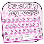 Cute Pink Kitty Keyboard Theme icon