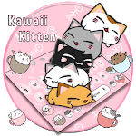 Pink Kawaii Kitten Keyboard Theme icon