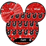 Red Sparkling Bowknot keyboard💖 icon