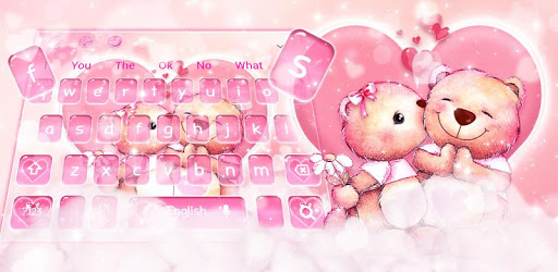 Pink Teddy Couple Love Keyboard Theme pc screenshot Pink Teddy Couple Love Keyboard Theme pc screenshot
