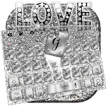 Love Silver Glitter Bow icon