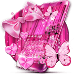 Pink Bowknot Glitter Keyboard icon