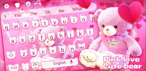 Pink Love Cute Bear Keyboard Theme pc screenshot Pink Love Cute Bear Keyboard Theme pc screenshot