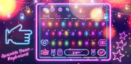 Sparkle Neon Lights keyboard Theme pc screenshot Sparkle Neon Lights keyboard Theme pc screenshot