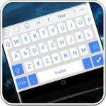 White Blue System Keyboard icon