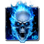 Blue Fire Skull Live Wallpaper icon