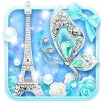Turquoise Diamond Butterfly Live Wallpaper for pc icon