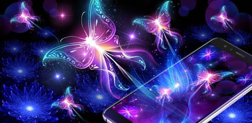 Purple Neon Butterfly Live Wallpaper pc screenshot Purple Neon Butterfly Live Wallpaper pc screenshot