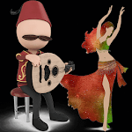 Arabic Tabla with Dancer icon