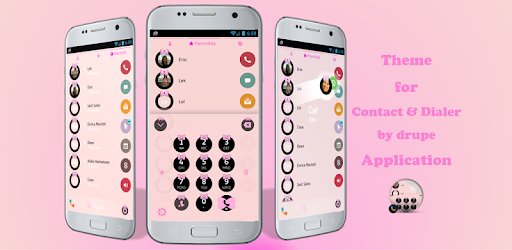 Ribbon Pink Contacts & Dialer Theme pc screenshot Ribbon Pink Contacts & Dialer Theme pc screenshot