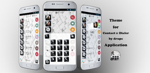 Black White Gems Dialer Theme pc screenshot