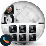 Black White Gems Dialer Theme icon