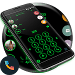 Circle Black Green Phone Dialer Theme icon