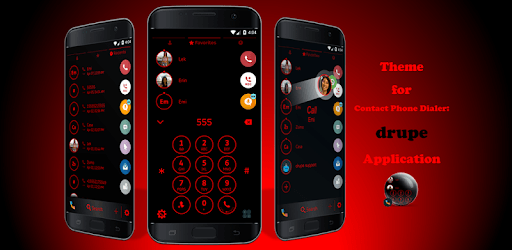 Circle Black Red Phone Dialer Theme pc screenshot Circle Black Red Phone Dialer Theme pc screenshot
