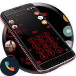 Circle Black Red Phone Dialer Theme icon