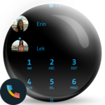 Flat Black Blue Dialer Theme icon