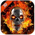 Flaming Skull Live Wallpaper for Free icon