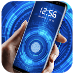 Blue space lock screen icon