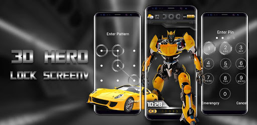 3D Hero Lock Screen - Pattern & Password Lock pc screenshot 3D Hero Lock Screen - Pattern & Password Lock pc screenshot