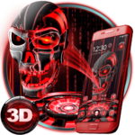 3D Tech Blood Skull Theme icon