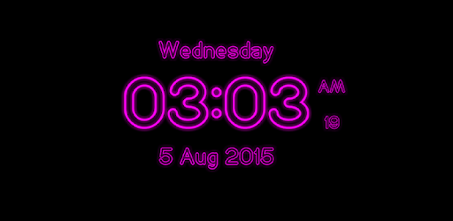 Digital Neon Clock Live Wallpaper pc screenshot Digital Neon Clock Live Wallpaper pc screenshot