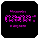 Digital Neon Clock Live Wallpaper icon