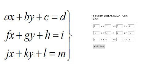 System Equations 3x3 pc screenshot System Equations 3x3 pc screenshot